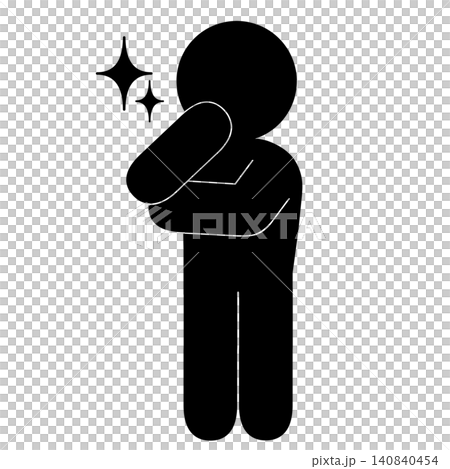 ひらめいた人のピクトグラム 全身 ひらめいた人のピクトグラム 全身 140840454