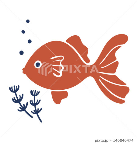 夏の金魚イラスト 和風のかわいい素材 夏の金魚イラスト 和風のかわいい素材 140840474