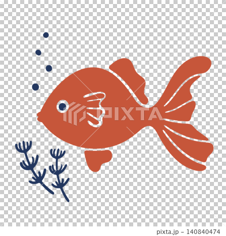 夏の金魚イラスト 和風のかわいい素材 夏の金魚イラスト 和風のかわいい素材 140840474