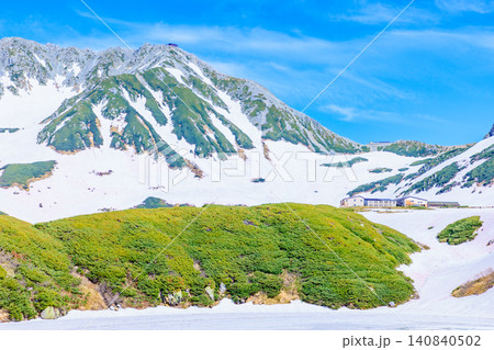 初夏のみくりが池と立山連峰 富山県立山町 初夏のみくりが池と立山連峰 富山県立山町 140840502