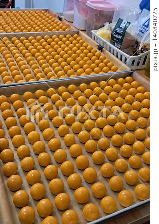 Pineapple cake, called Kue Nenas or Nastar in Indonesian, is one of the most popular traditional sweets to celebrate Eid al-Fitr. Indonesian people's favorite sweets. Selective focus. Pineapple cake, called Kue Nenas or Nastar in Indonesian, is one of the most popular traditional sweets to celebrate Eid al-Fitr. Indonesian people's favorite sweets. Selective focus. 140840725
