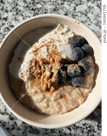 Creamy overnight oats soaked to perfection, blending milk and whole grains for a smooth, hearty texture. Naturally sweet, refreshing, and ideal for a quick, nutritious breakfast boost. Creamy overnight oats soaked to perfection, blending milk and whole grains for a smooth, hearty texture. Naturally sweet, refreshing, and ideal for a quick, nutritious breakfast boost. 140841709