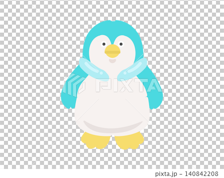 クールネックリングをつけるペンギンのイラスト クールネックリングをつけるペンギンのイラスト 140842208