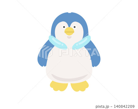 クールネックリングをつけるペンギンのイラスト クールネックリングをつけるペンギンのイラスト 140842209