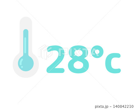 28°c 温度計 イラスト 28°c 温度計 イラスト 140842210