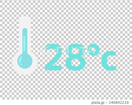 28°c 温度計 イラスト 28°c 温度計 イラスト 140842210