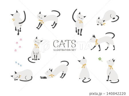 猫のイラストセット 140842220