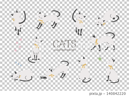 猫のイラストセット 140842220