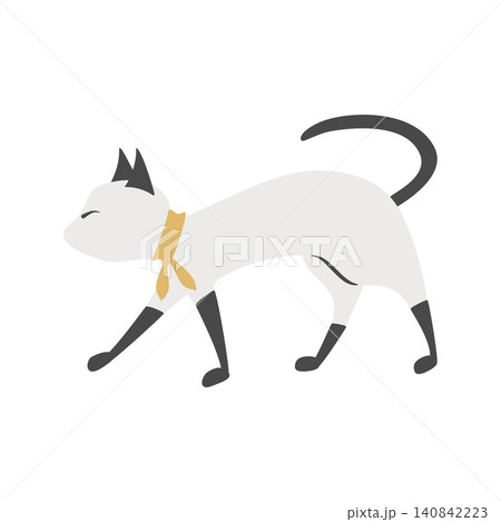 歩いている猫の横向きの姿 歩いている猫の横向きの姿 140842223