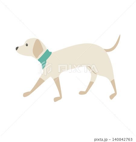 歩いている犬の横向きの姿 歩いている犬の横向きの姿 140842763