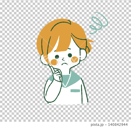 Female student in distress - 4 colors Female student in distress - 4 colors 140842944
