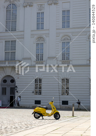 Vienna, Austria - June 13, 2023: Scooter at Josefsplatz Square in Vienna Vienna, Austria - June 13, 2023: Scooter at Josefsplatz Square in Vienna 140844529