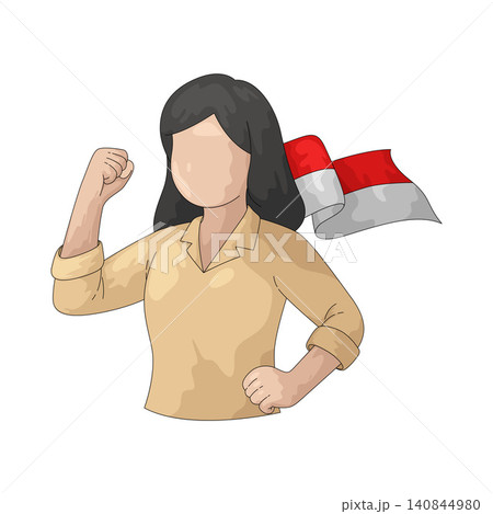 Illustration of Indonesia Youth Female Illustration of Indonesia Youth Female 140844980