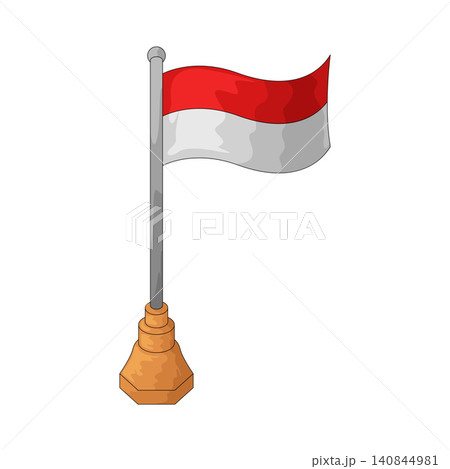 Illustration of Indonesia Flag Illustration of Indonesia Flag 140844981