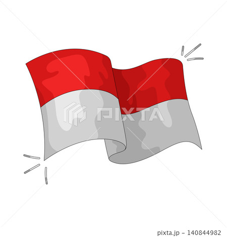Illustration of Indonesia Red White Flag Illustration of Indonesia Red White Flag 140844982