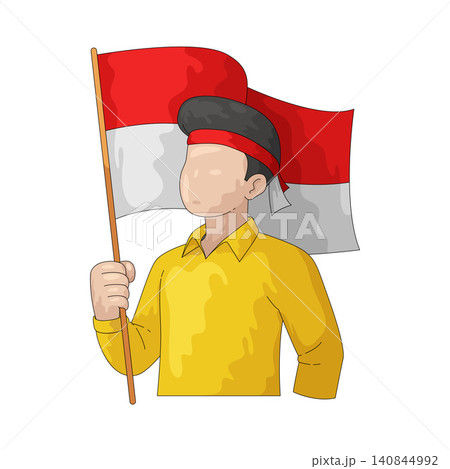 Patriotism of Indonesia Illustration Patriotism of Indonesia Illustration 140844992