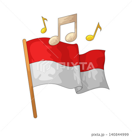 Illustration of Indonesia National Anthem Illustration of Indonesia National Anthem 140844999