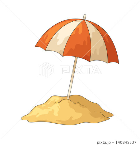 Illustration of Beach Umbrella 140845537