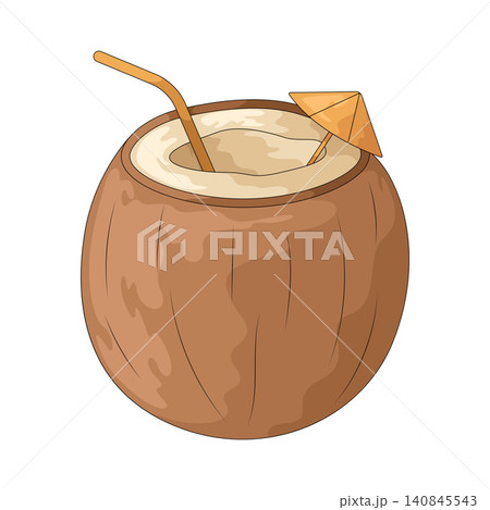 Illustration of Coconut Drink 140845543
