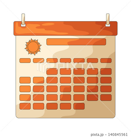 Illustration of Summer Calendar 140845561