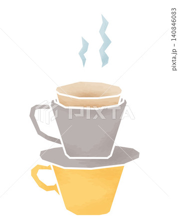 カップに載せたコーヒードリッパー カップに載せたコーヒードリッパー 140846083