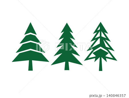 Christmas Day Green Pine Tree Set Christmas Day Green Pine Tree Set 140846357