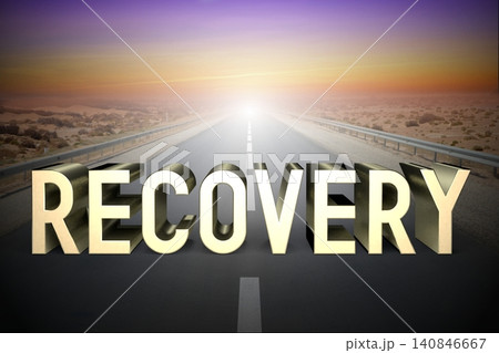 Recovery concept, road - 3D rendering Recovery concept, road - 3D rendering 140846667