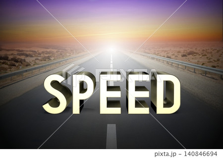 Speed concept, road - 3D rendering Speed concept, road - 3D rendering 140846694