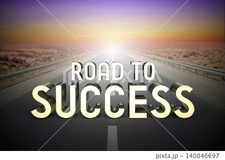 Road to success concept, road - 3D rendering Road to success concept, road - 3D rendering 140846697
