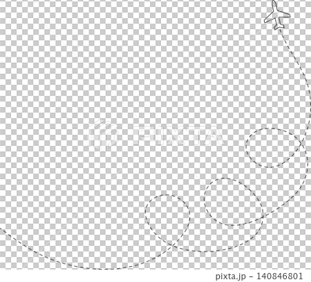 Airplane line path, flight route, trace, travel Airplane line path, flight route, trace, travel 140846801