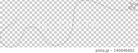 Airplane line path, flight route, trace, travel 140846802