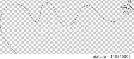 Airplane line path, flight route, trace, travel Airplane line path, flight route, trace, travel 140846803