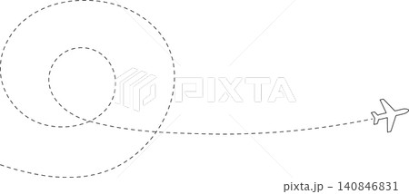 Airplane line path, flight route, trace, travel 140846831