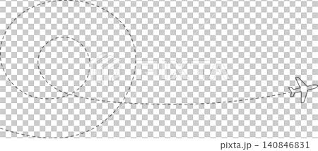 Airplane line path, flight route, trace, travel 140846831