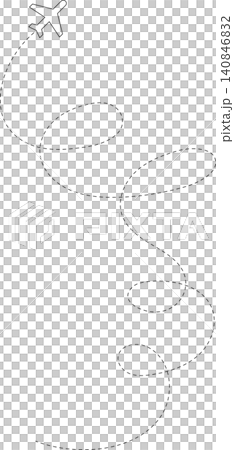 Airplane line path, flight route, trace, travel Airplane line path, flight route, trace, travel 140846832