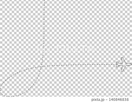 Airplane line path, flight route, trace, travel Airplane line path, flight route, trace, travel 140846838