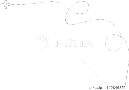 Airplane line path, flight route, trace, travel Airplane line path, flight route, trace, travel 140846873