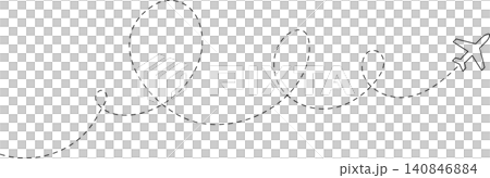 Airplane line path, flight route, trace, travel Airplane line path, flight route, trace, travel 140846884