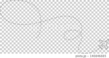 Airplane line path, flight route, trace, travel Airplane line path, flight route, trace, travel 140846885
