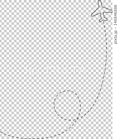Airplane line path, flight route, trace, travel Airplane line path, flight route, trace, travel 140846886