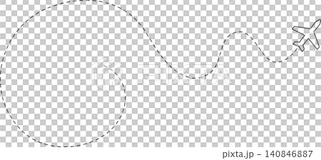 Airplane line path, flight route, trace, travel Airplane line path, flight route, trace, travel 140846887