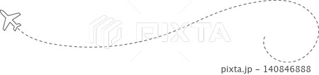 Airplane line path, flight route, trace, travel Airplane line path, flight route, trace, travel 140846888