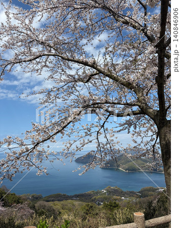 桜越しに望む瀬戸内海の春景色 桜越しに望む瀬戸内海の春景色 140846906