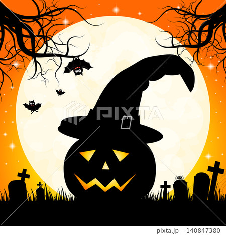 Halloween illustration - Jack-o'-lantern Halloween illustration - Jack-o'-lantern 140847380