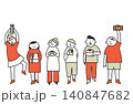 プレゼントを持ち寄る子どもたち1 140847682