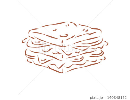 A Stack Of Freshly Made Triangle Club Sandwiches Sketch Vector Illustration A Stack Of Freshly Made Triangle Club Sandwiches Sketch Vector Illustration 140848152