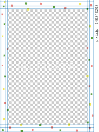 彩色紙屑風格邊框(垂直版,透明PNG格式) 彩色紙屑風格邊框(垂直版,透明PNG格式) 140848298