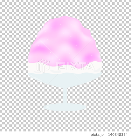 A pastel pink, sparkling, fluffy shaved ice dessert for summer. A pastel pink, sparkling, fluffy shaved ice dessert for summer. 140848354
