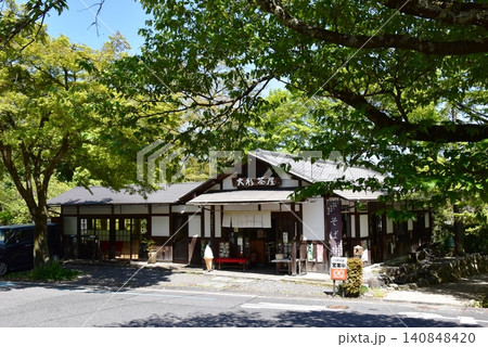 滋賀県大津市 日吉大社門前の大杉茶屋と新緑 滋賀県大津市 日吉大社門前の大杉茶屋と新緑 140848420