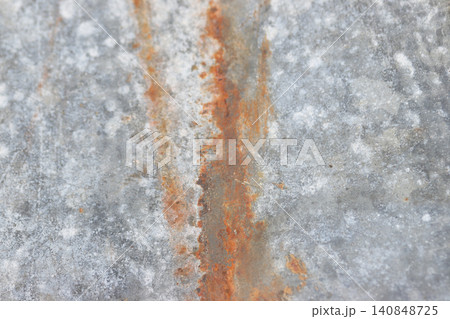 Galvanized sheet metal with signs of corrosion, brown rust is visible, close-up Galvanized sheet metal with signs of corrosion, brown rust is visible, close-up 140848725